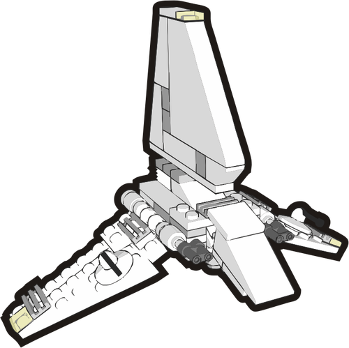 Image vectorielle de plastique jouant shuttle