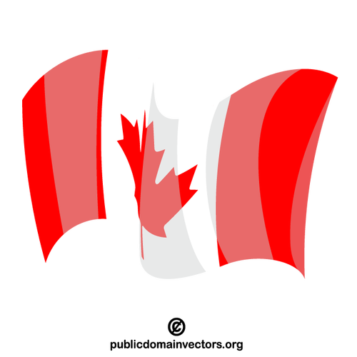 De nationale vlag van Canada zwaait