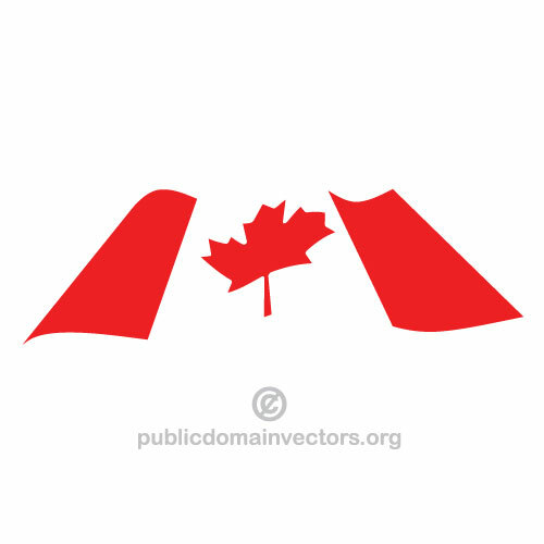 캐나다의 물결 모양의 벡터 국기