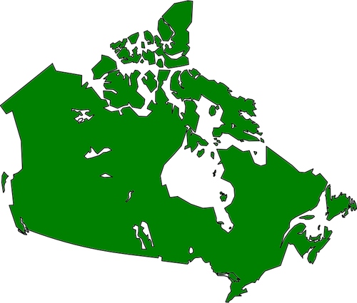 캐나다 벡터 이미지의 지도
