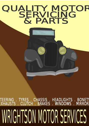 Imagem de carro antigo cartaz vector