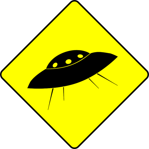 Ufo 警告サイン ベクトル画像