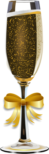 Clip art wektor z lampką szampana