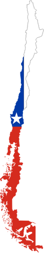 Chile flag map
