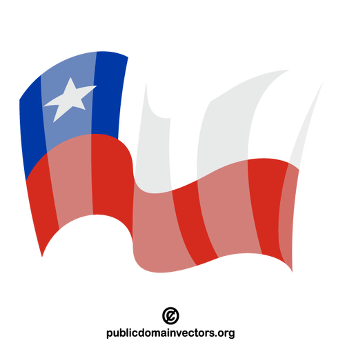 Flaga narodowa Chile macha