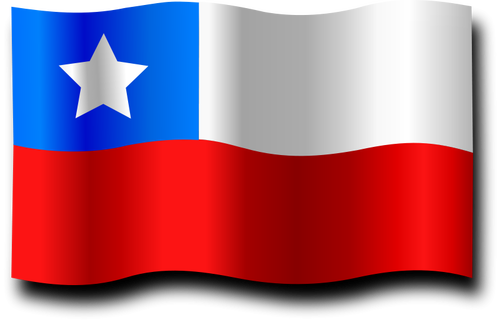 Rippel chilenska flaggan vektorbild
