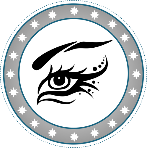 Fågel eye logotypen vektorbild
