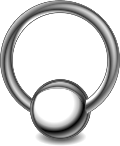 Body piercing ring vektor illustration