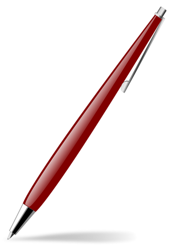 בתמונה וקטורית עט אדום מבריק
