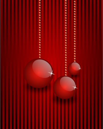 Rode thema kerstkaart vector illustraties