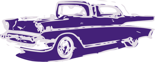Фиолетовый классический автомобиль векторное изображение