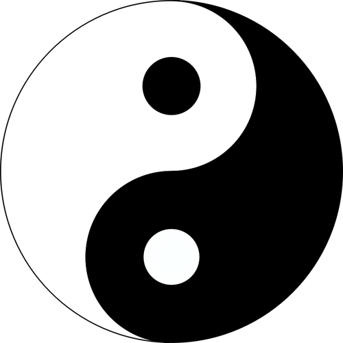 Vektor-Illustration von grundlegenden Ying-Yang-symbol
