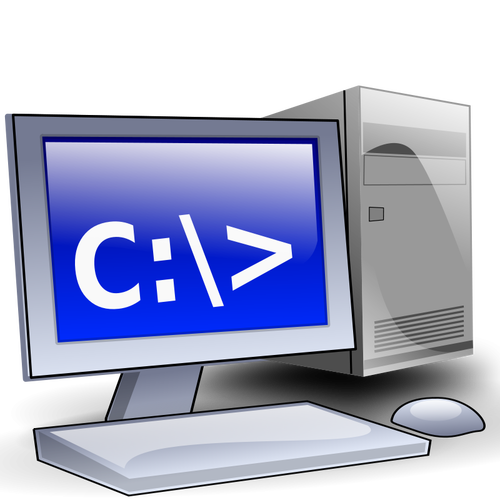 PC med C hard kjøre ikon verctor tegning vektor