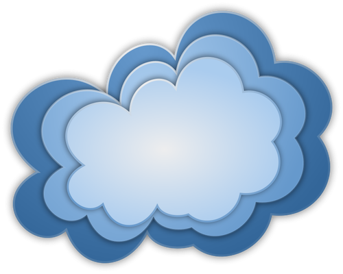 Tres nubes nternet vector illustration