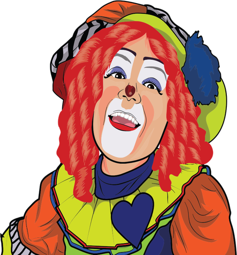 Illustration de clown coloré