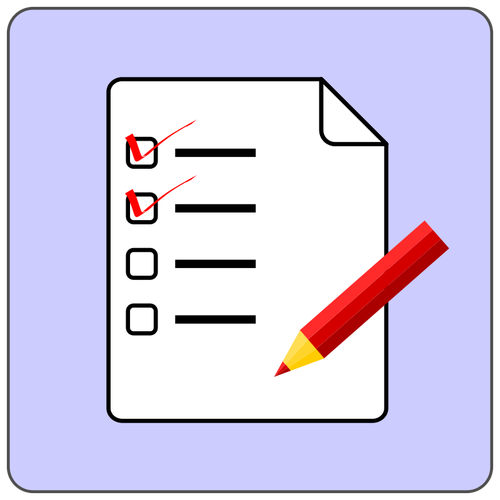 Checklista vektor icon