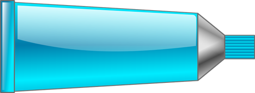 Vector de la imagen del tubo de color cian