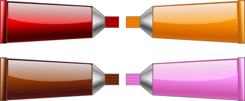 Desen de tuburi de culoare roşie, portocaliu, maro si roz