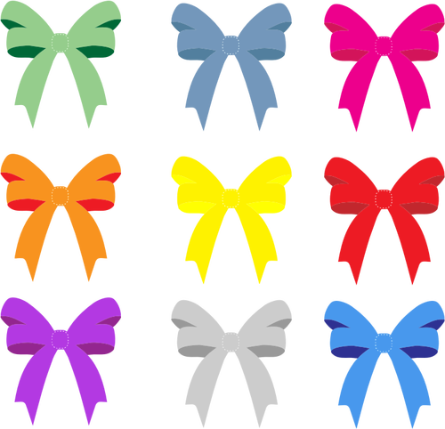 Colorful bows collection