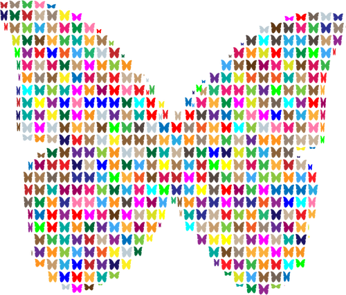 Färgglada fractal fjäril