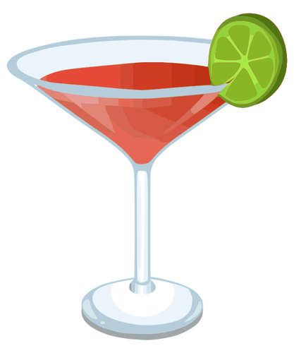 Cosmopolitan cocktail vector image