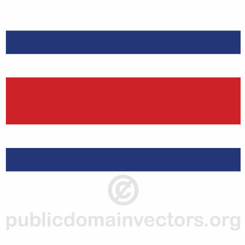 Vector flag of Costa Rica