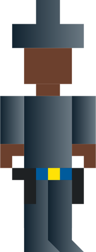 Grafica vettoriale di cowboy con arte pixel braccia