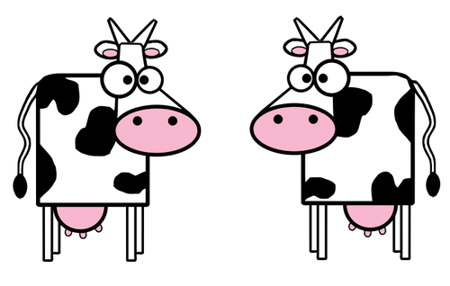 Две коровы векторной графики