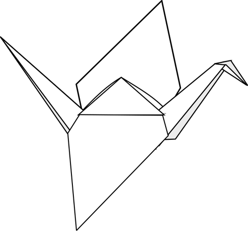 Origami क्रेन वेक्टर ग्राफिक्स