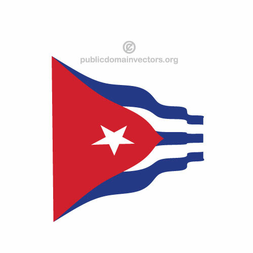 Bølgete cubanske vektor flagg