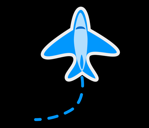 Flugzeug Comic-Bild