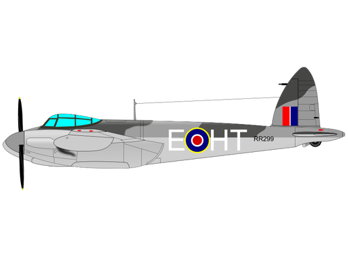 De Havilland Mosquito vektorové kreslení
