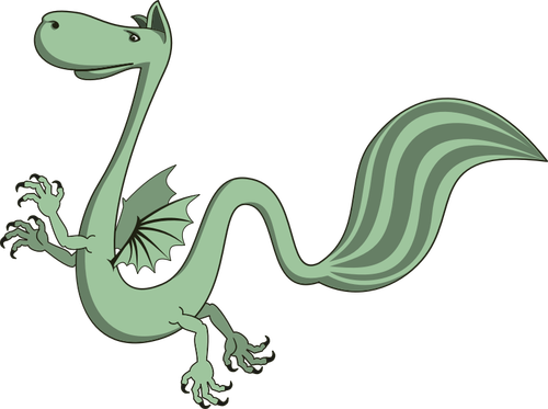 Dragonul verde, stil de desen animat