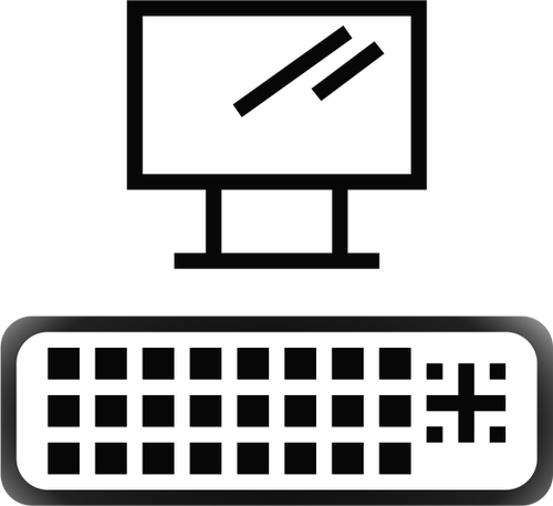 Grafika wektorowa ikonę portu DVI