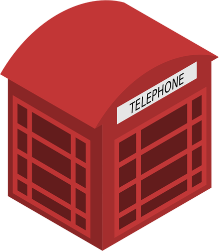 Immagine vettoriale di phonebox rosso