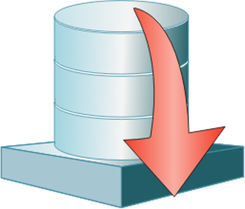Databaseplattform ned vektor image