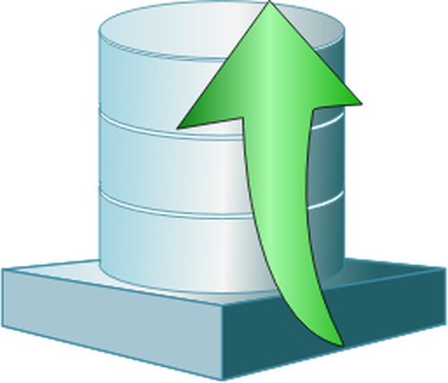 Database platform atas vektor ilustrasi