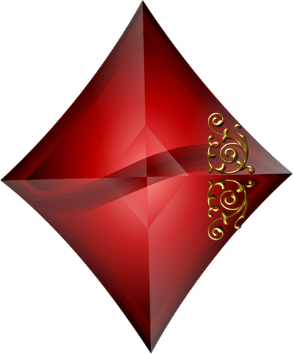Diamond kartu tanda dengan ilustrasi vektor baris abstrak gelombang