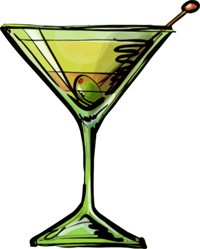 Cocktail de martini sujo