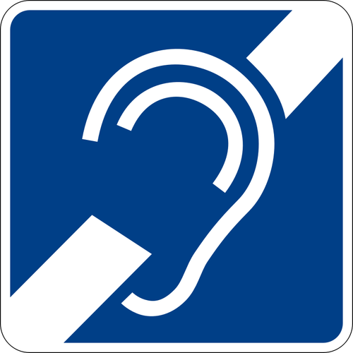 聴覚障害の兆候のベクター画像