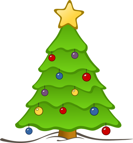 Christmas tree drawing