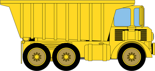 Vector Illustrasjon av store gruvedrift lastebil