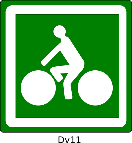 Prediseñadas de vector de señal de tráfico de ruta de ciclismo