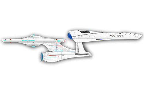 Nowy statek kosmiczny Enterprise wektorowej