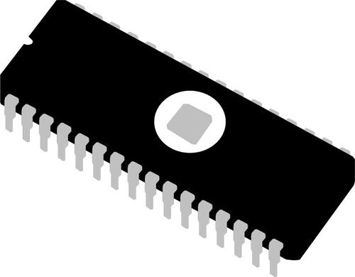 Gambar vektor Eprom modul memori komputer