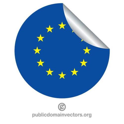 מדבקה דגל האיחוד האירופי