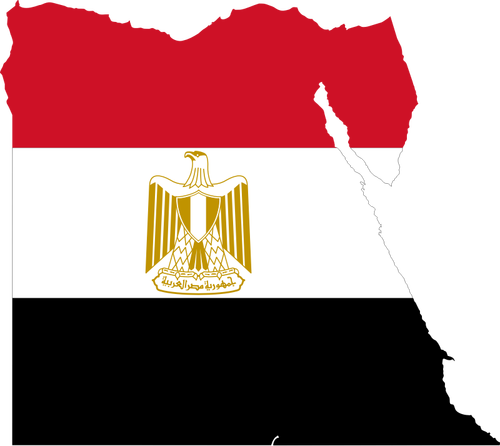 Peta dan bendera Mesir