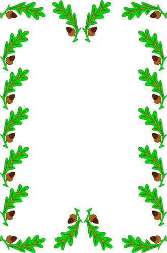 Vektorové ilustrace dubový list zdobené rám