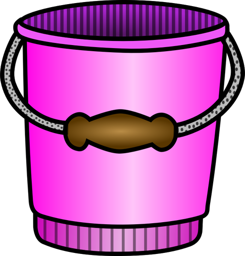 Immagine vettoriale di secchiello rosa