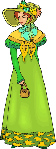 Elegante Dame in grün